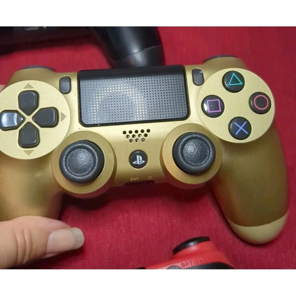 Sony DualShock 4 Wireless Controllers Touch Pad for PS4 Gold Black + 1 More